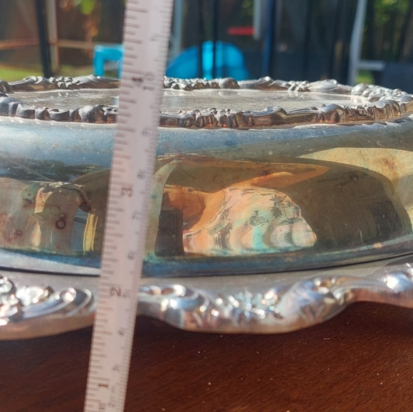 Antique Serving Dish With Cover Silver Plated - Picture 9 of 11